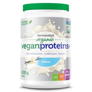Genuine Health Organic Fermented Vegan Proteins  Vanilla 600G