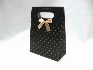 Gift Bag (5) - Black/Gold Dots