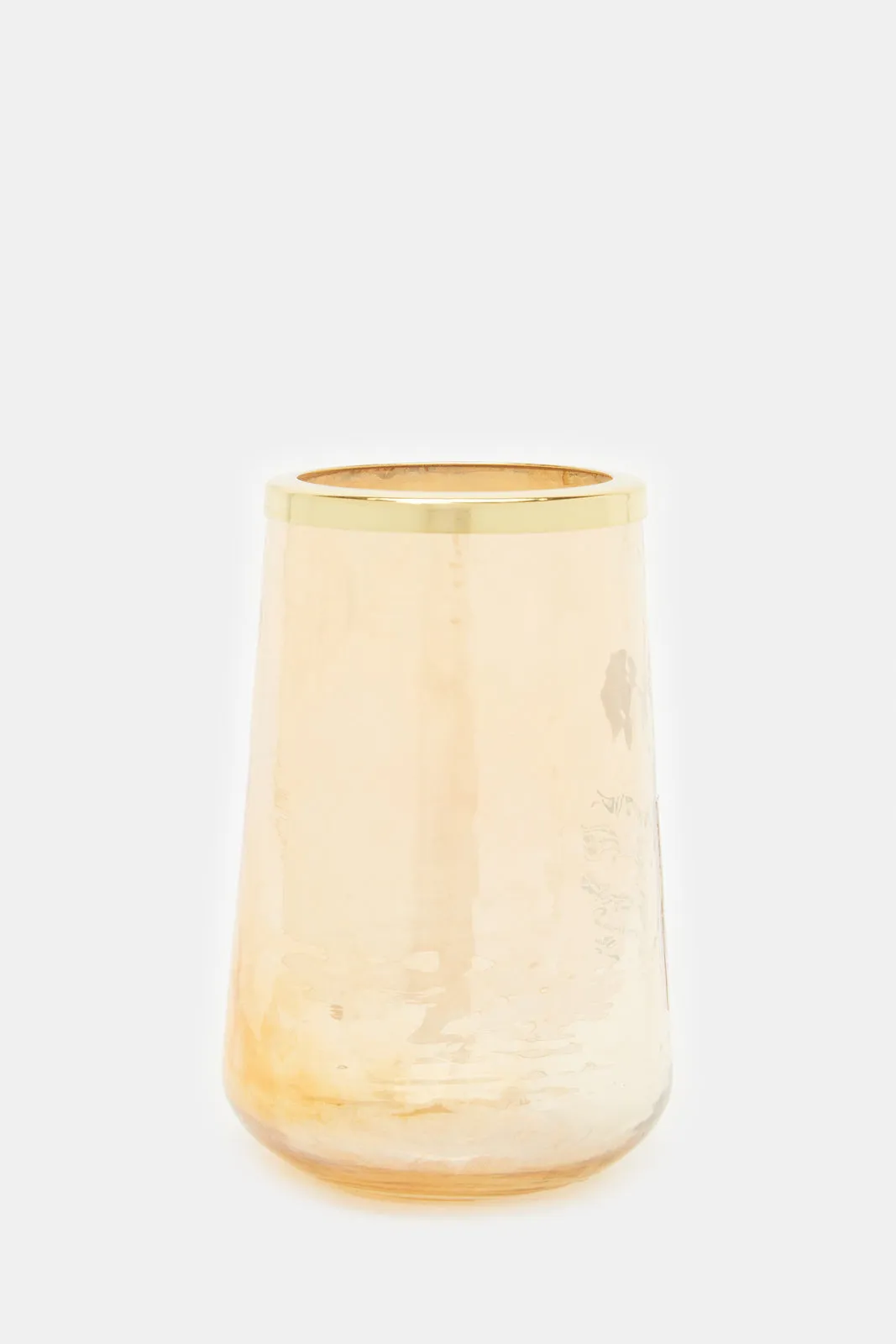 Gold Luster Hammered Glass Tumbler