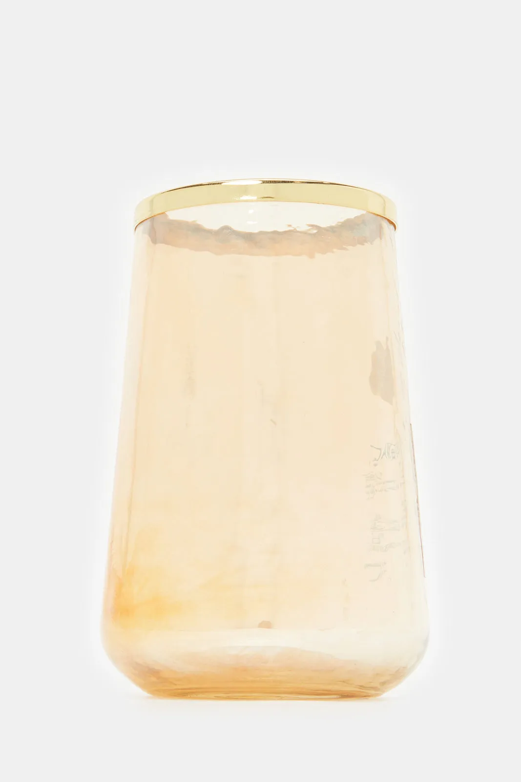 Gold Luster Hammered Glass Tumbler