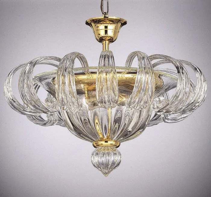Golden Murano Glass Ceiling Light