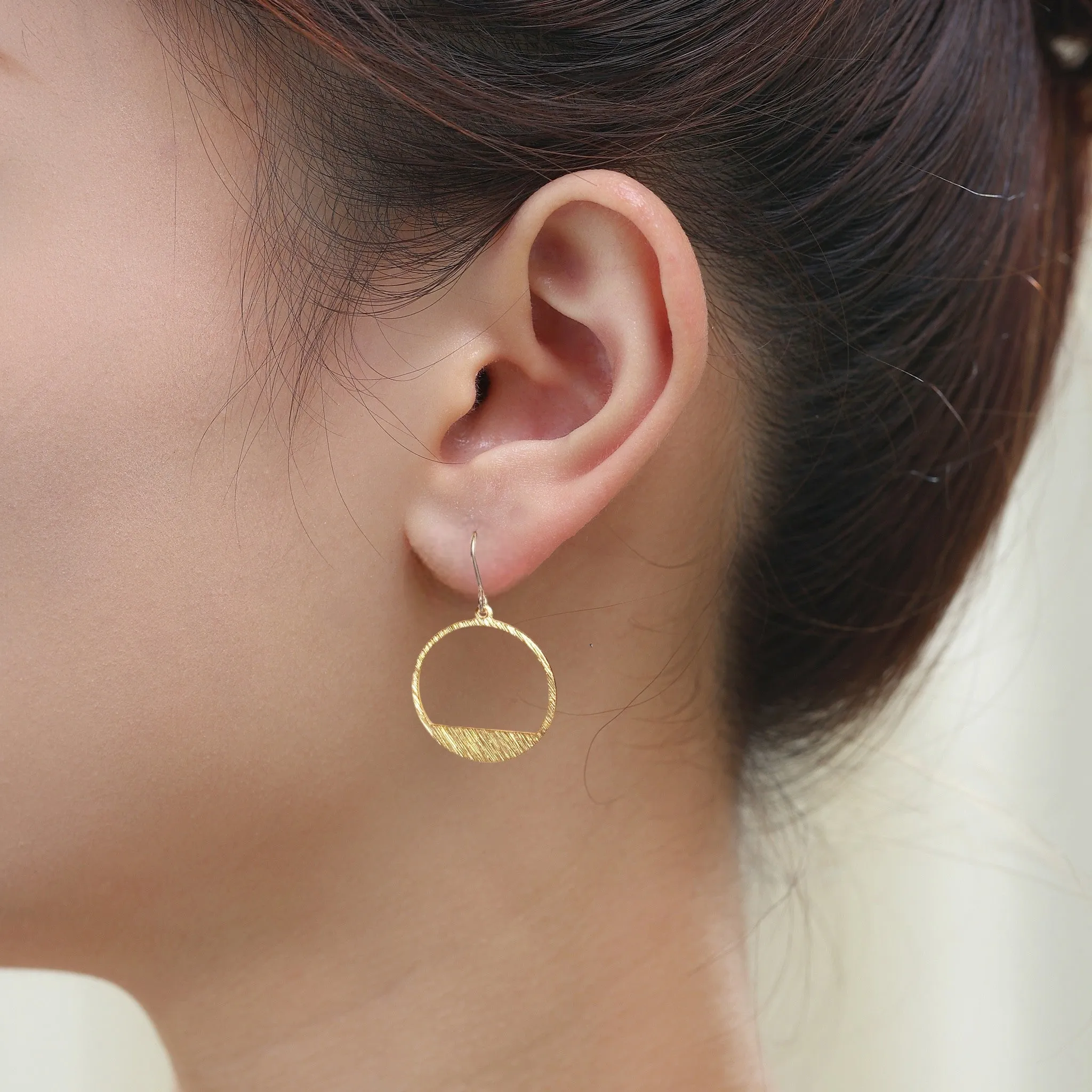 Golden rings earring