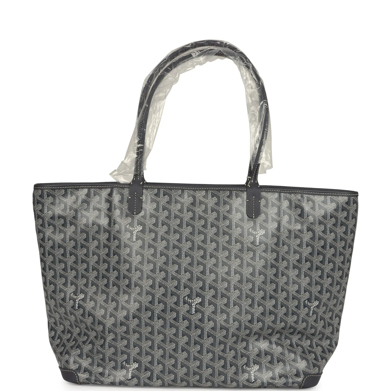 Goyard Artois Tote MM Grey Goyardine Canvas & Chevroches Calfskin Palladium Hardware