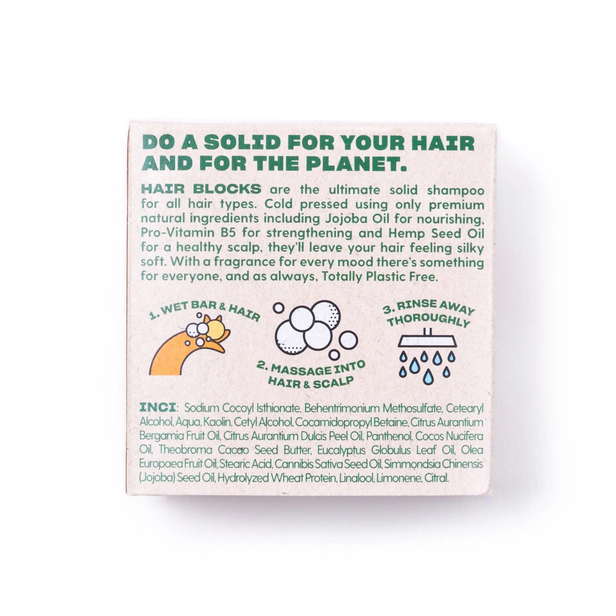 Hair Blocks Solid Shampoo Bar: Sweet Orange & Bergamot
