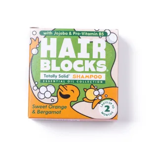 Hair Blocks Solid Shampoo Bar: Sweet Orange & Bergamot