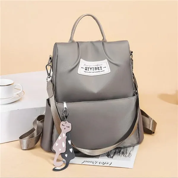 High Quality Oxford Backpack for Women High Capacity Anti-theft Zipper Travel Large Daypack cute pendant Rucksack Multi-use Bags