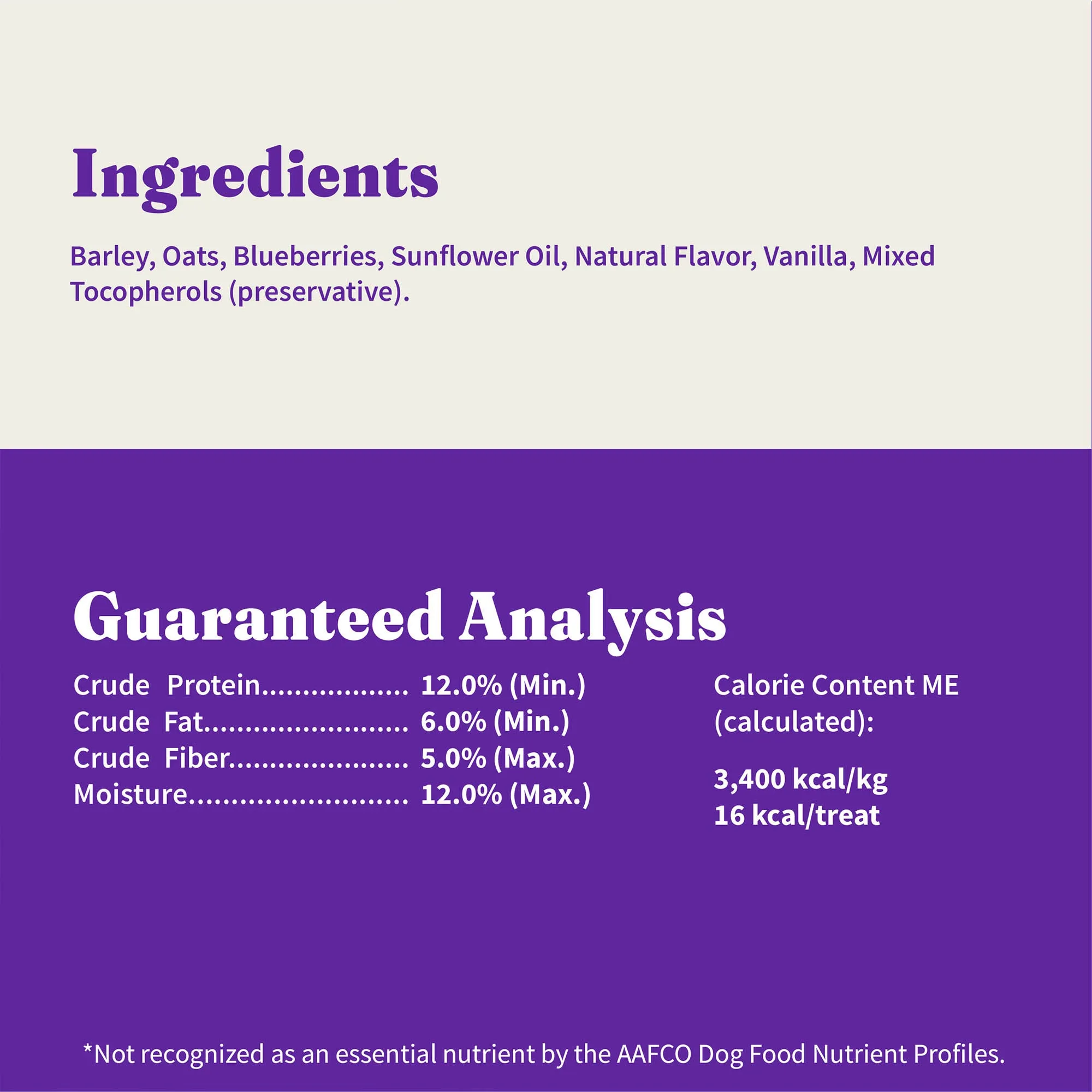 Holistic Plant Based with Oats & Blueberries Dog Biscuits 8 oz