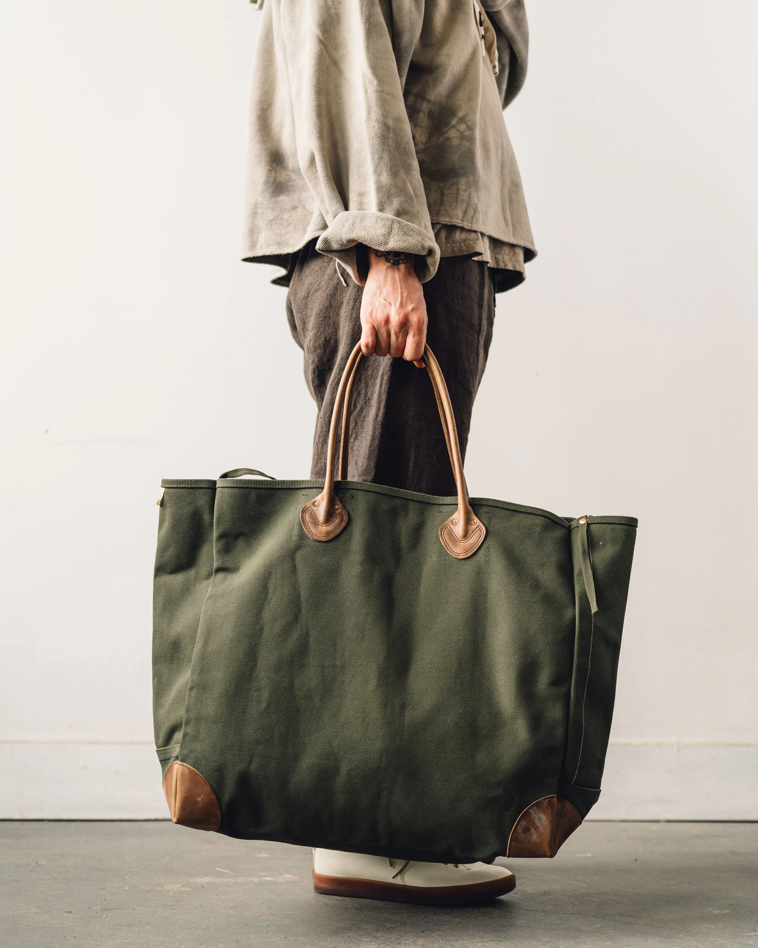 Kapital Large Rainsmile Milk Bag, Khaki
