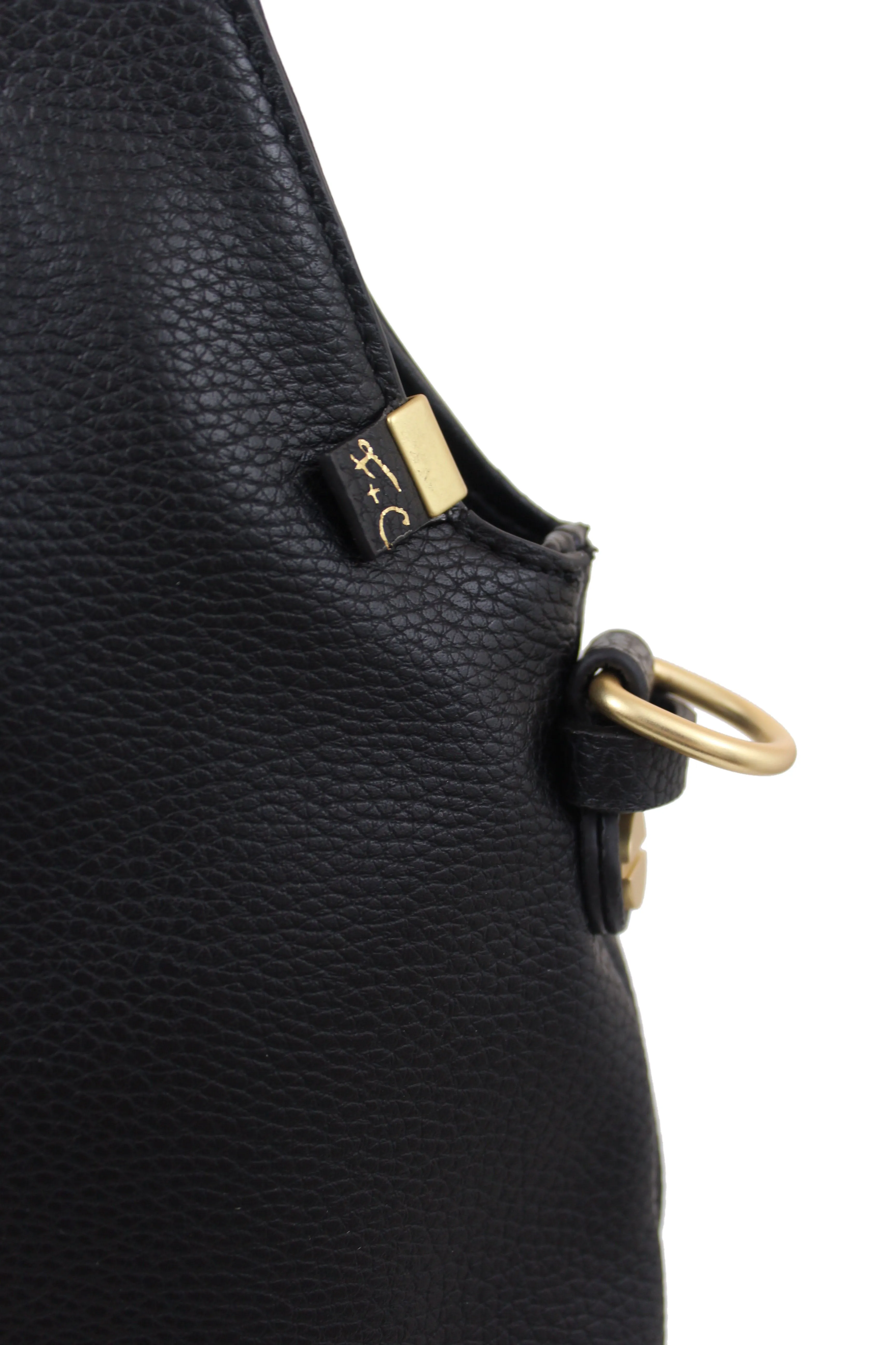 Kayla Foldover Tote in Black