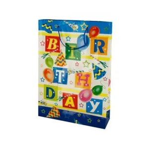 Large Happy Birthday Balloons Gift Bag ( Case of 72 )