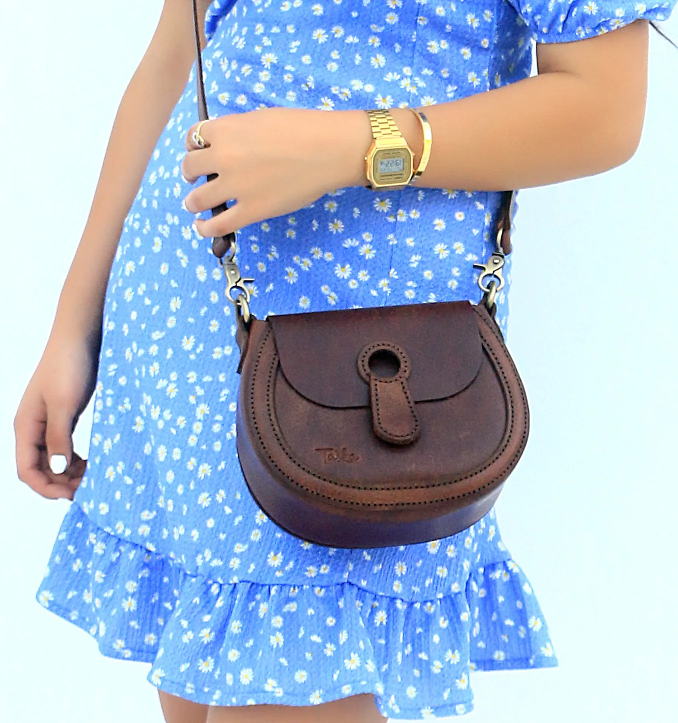 Light brown Round Vintage Cross-bag