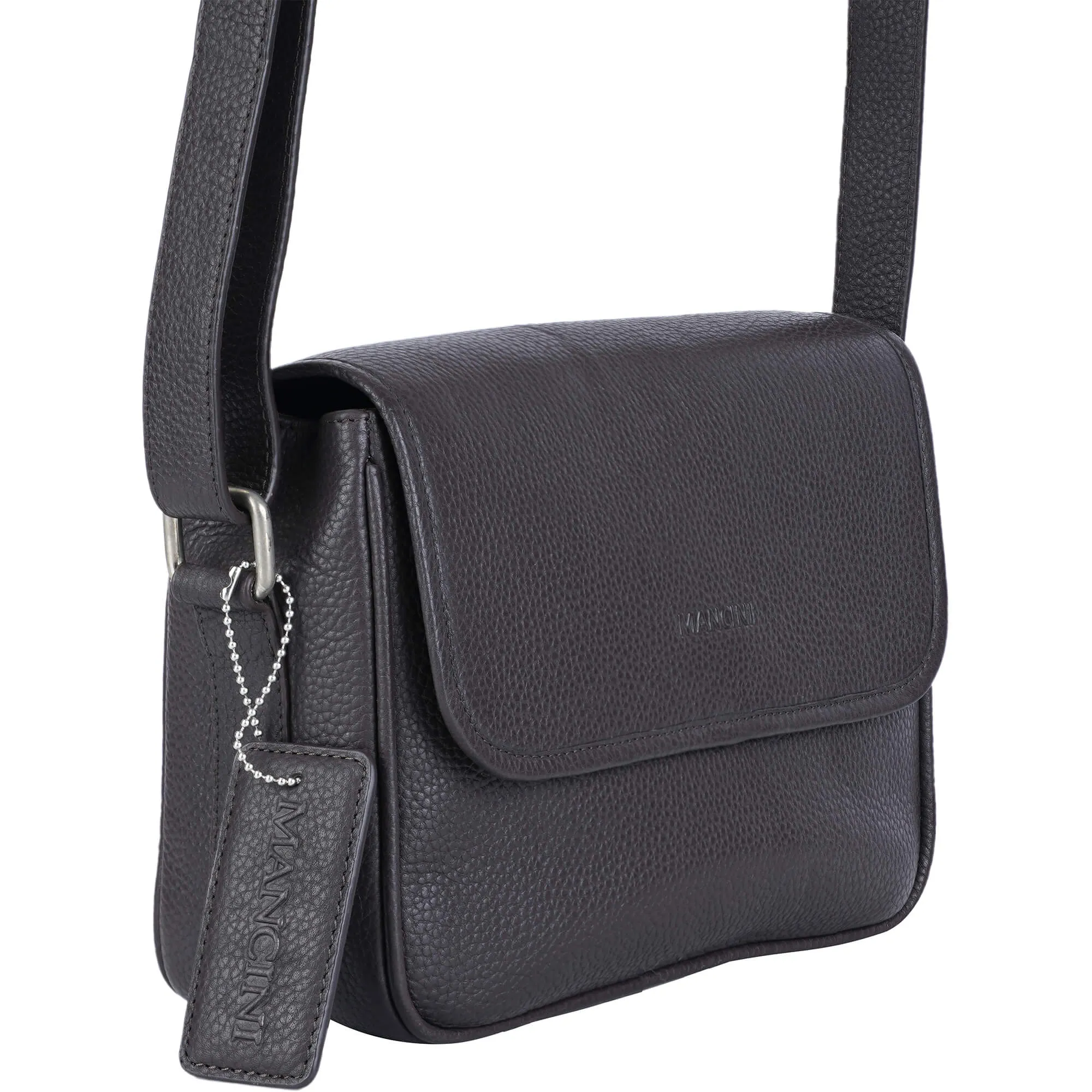 Mancini Pebbled Kimberly Flap Closure Handbag