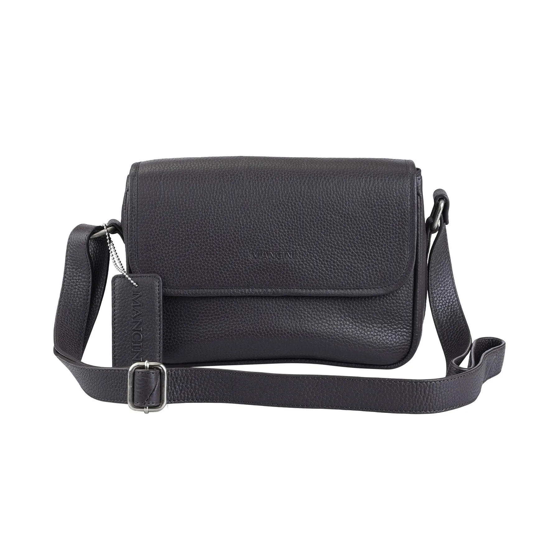 Mancini Pebbled Kimberly Flap Closure Handbag