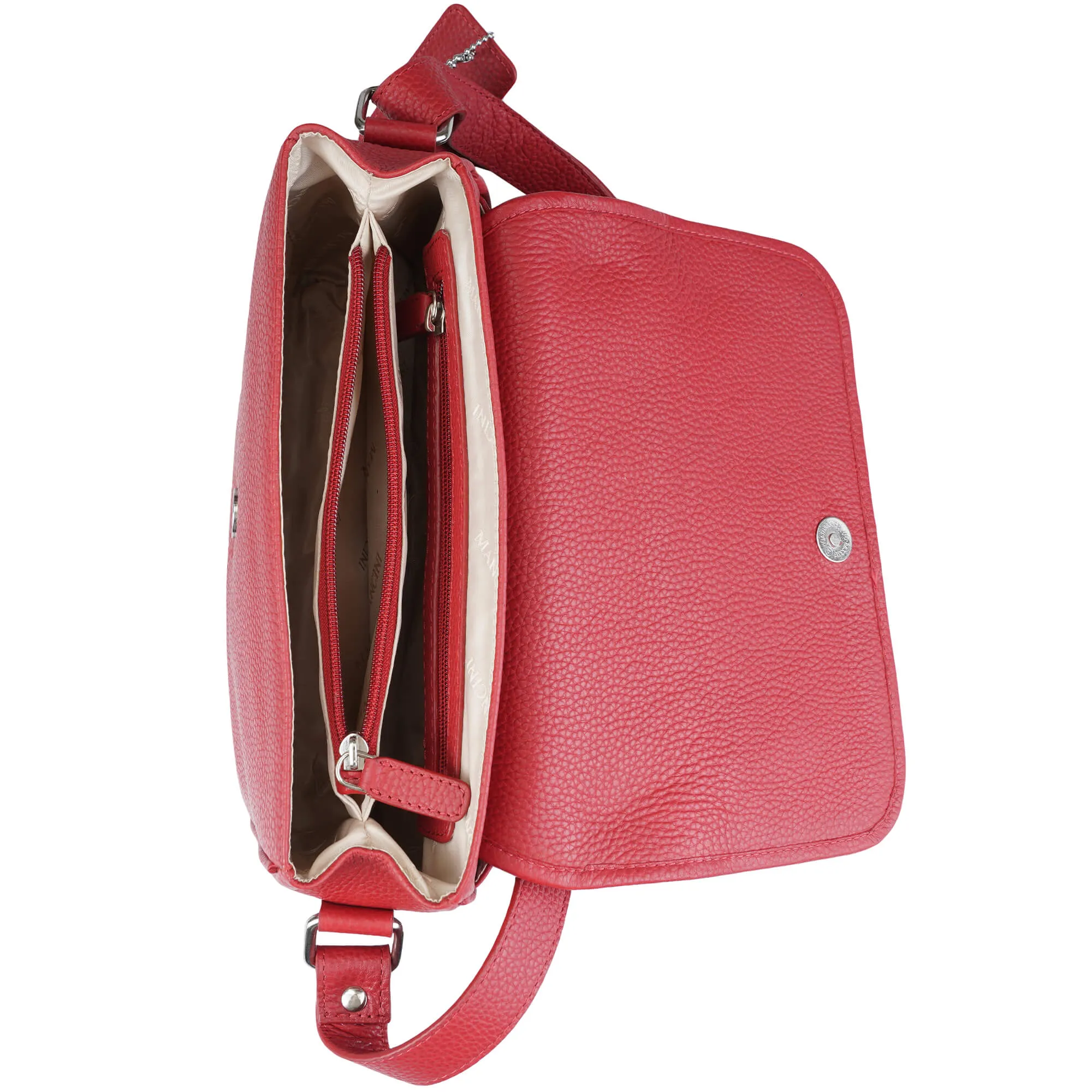 Mancini Pebbled Kimberly Flap Closure Handbag