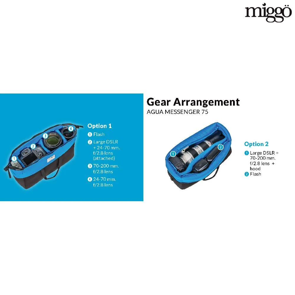 Miggo Agua Large Stormproof Messenger for large DSLR