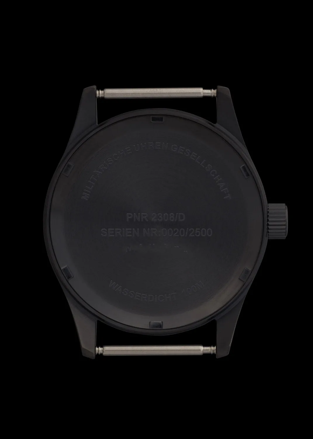 MWC Classic 40mm Covert Black PVD Steel Aviator Watch with Sapphire Cystal, 24 Jewel Automatic Movement and 100m Water Resistance