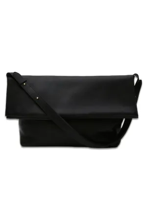 Nappa Leather Shoulder Bag With Flap