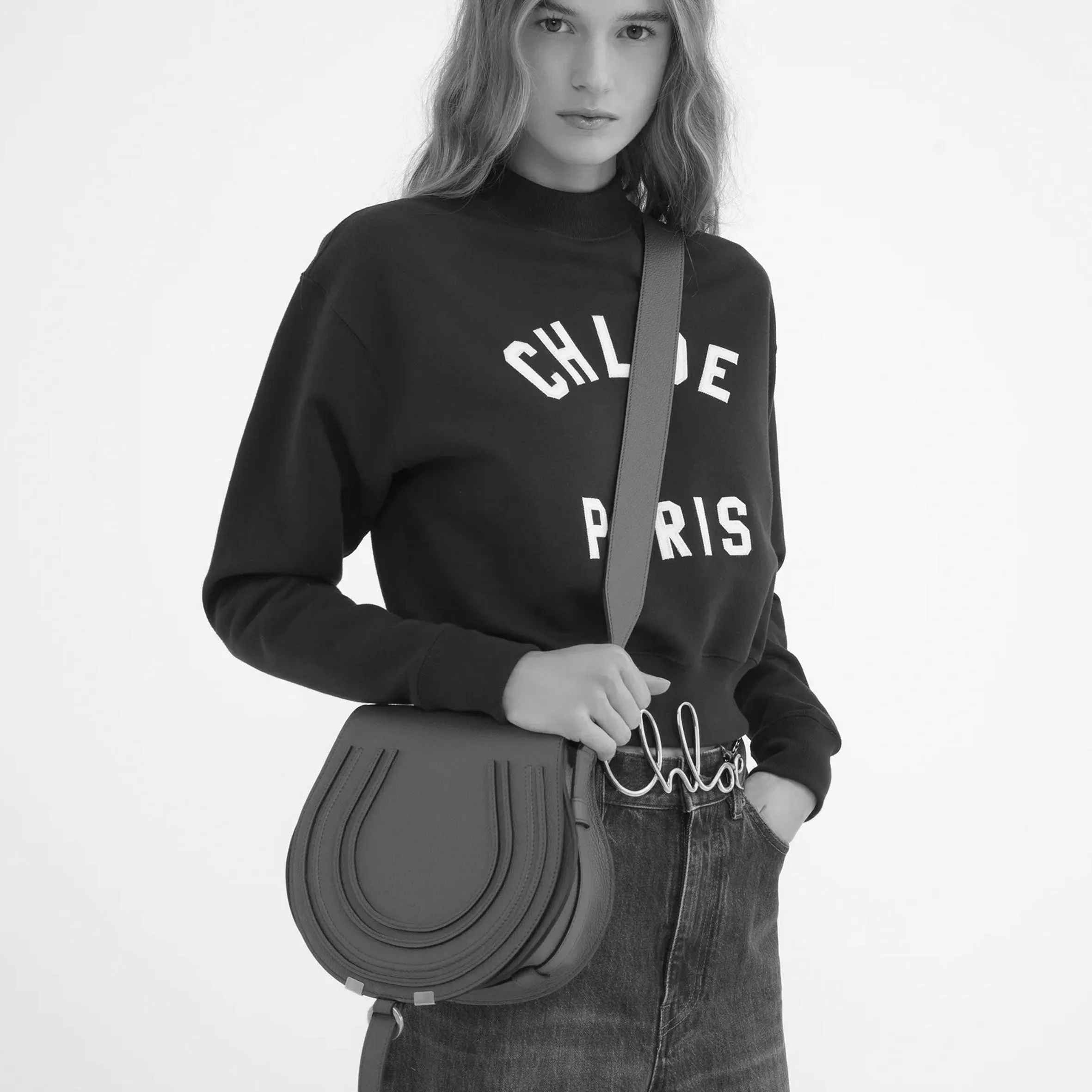 New Marcie Small Satchel, Black
