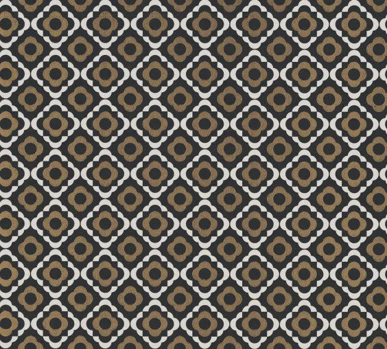 Paint Library Wallpaper Quatrefoil Kohl