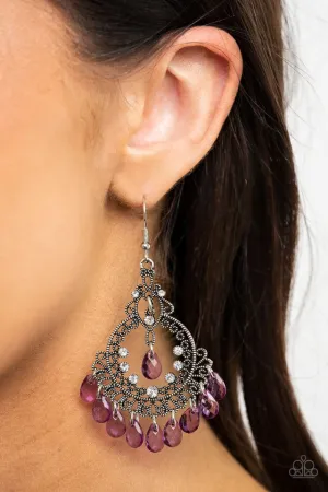 Paparazzi Earring ~ Lyrical Luster - Purple