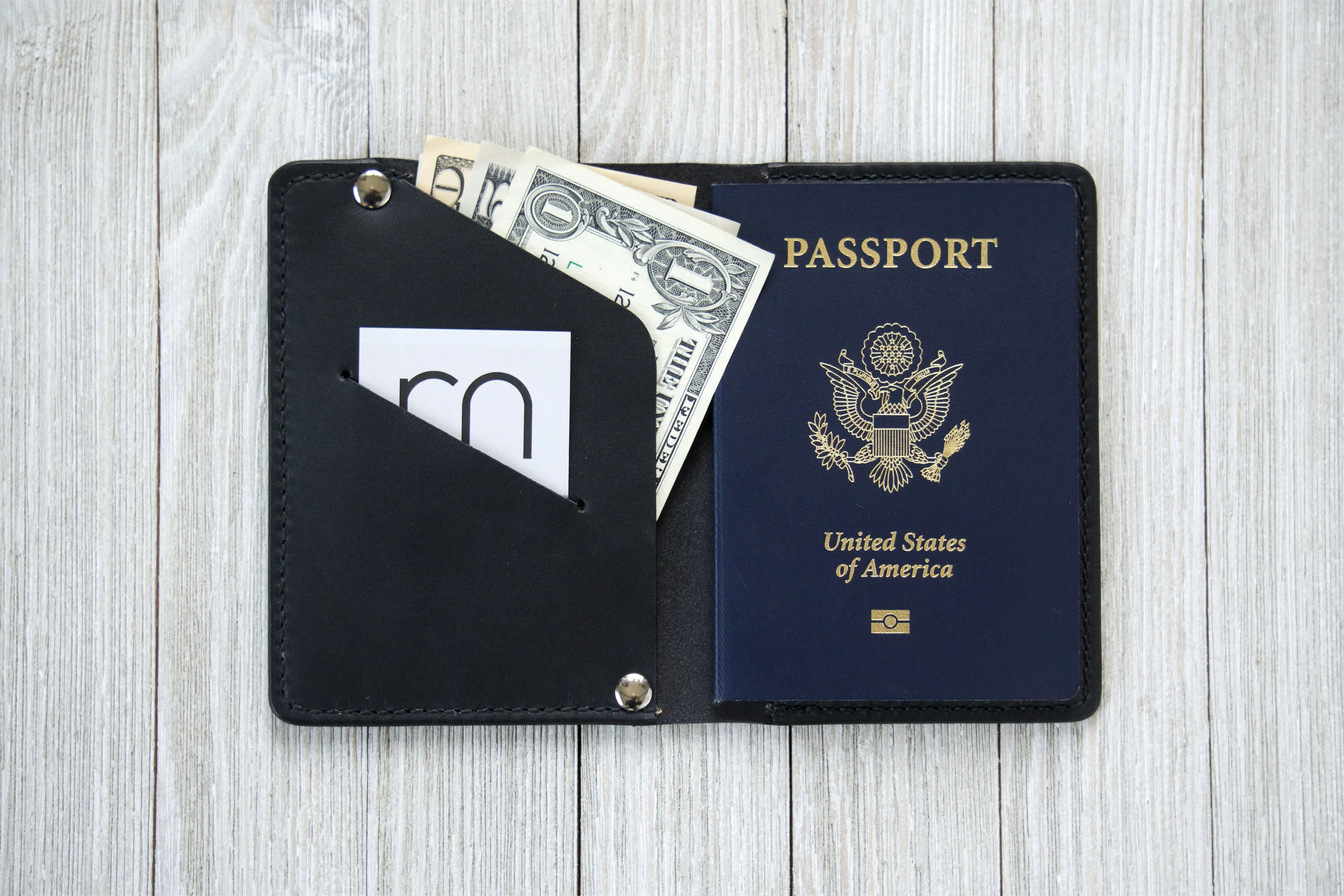 Passport Wallet In Black