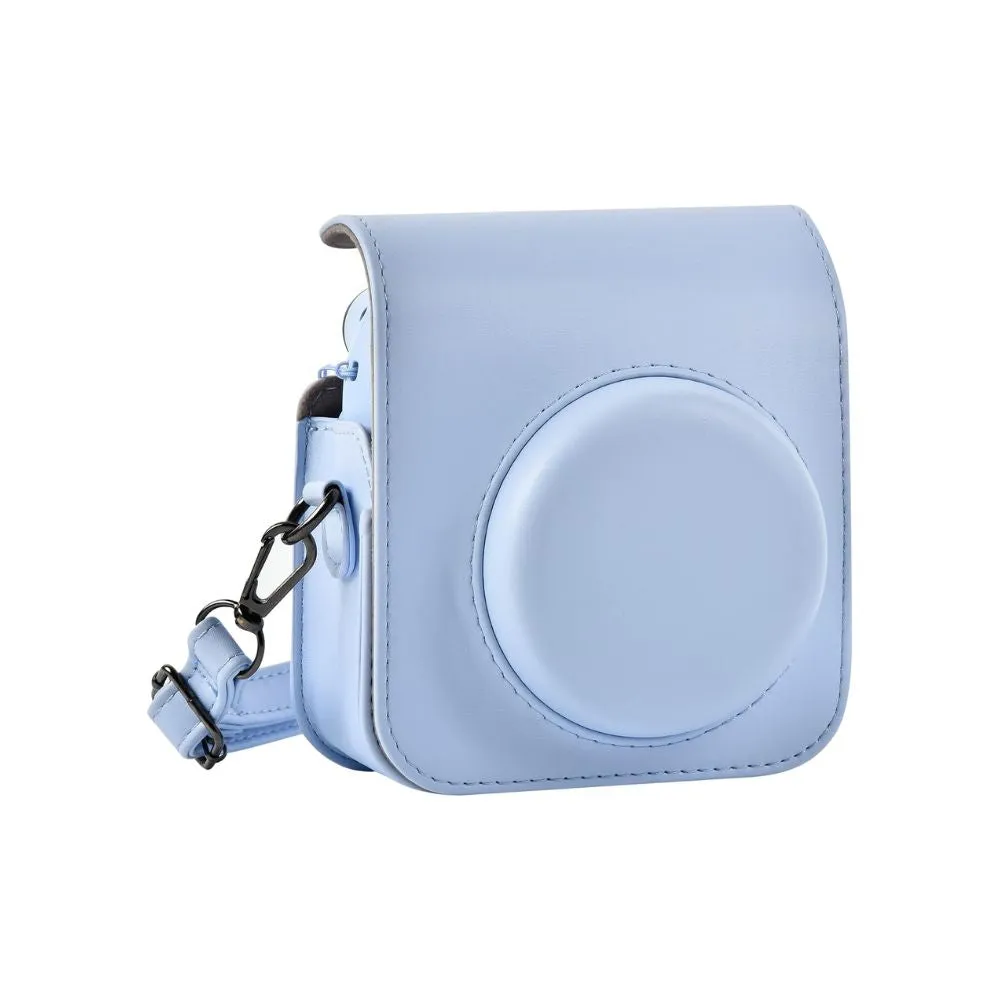 Pikxi BMS12 PU Leather Soft Silicone Protective Camera Case Bag for Fujifilm Instax Mini 12  with Shoulder Strap - Available in Different Colors