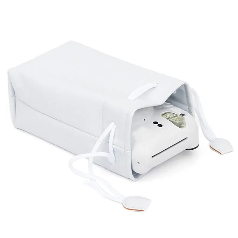 Pikxi Universal Drawstring PU Leather Carrying Bag with Colorful Design and Water Resistant for Fujifilm Instax, Camera and Lenses etc.