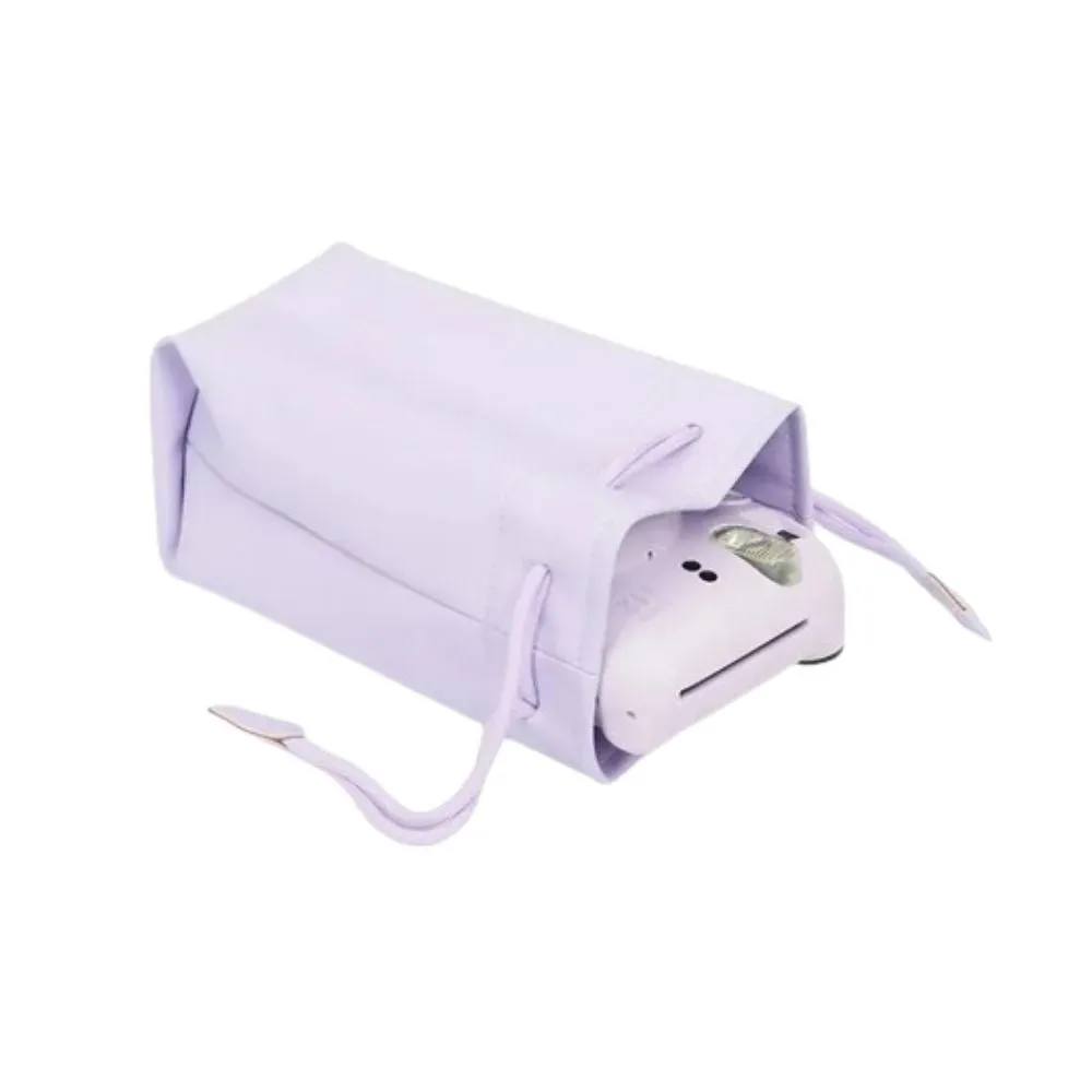 Pikxi Universal Drawstring PU Leather Carrying Bag with Colorful Design and Water Resistant for Fujifilm Instax, Camera and Lenses etc.