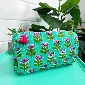 Quilted Makeup Bag