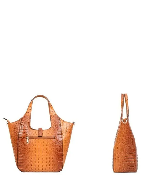 "Croc-Chic" Animal textured purse & wallet