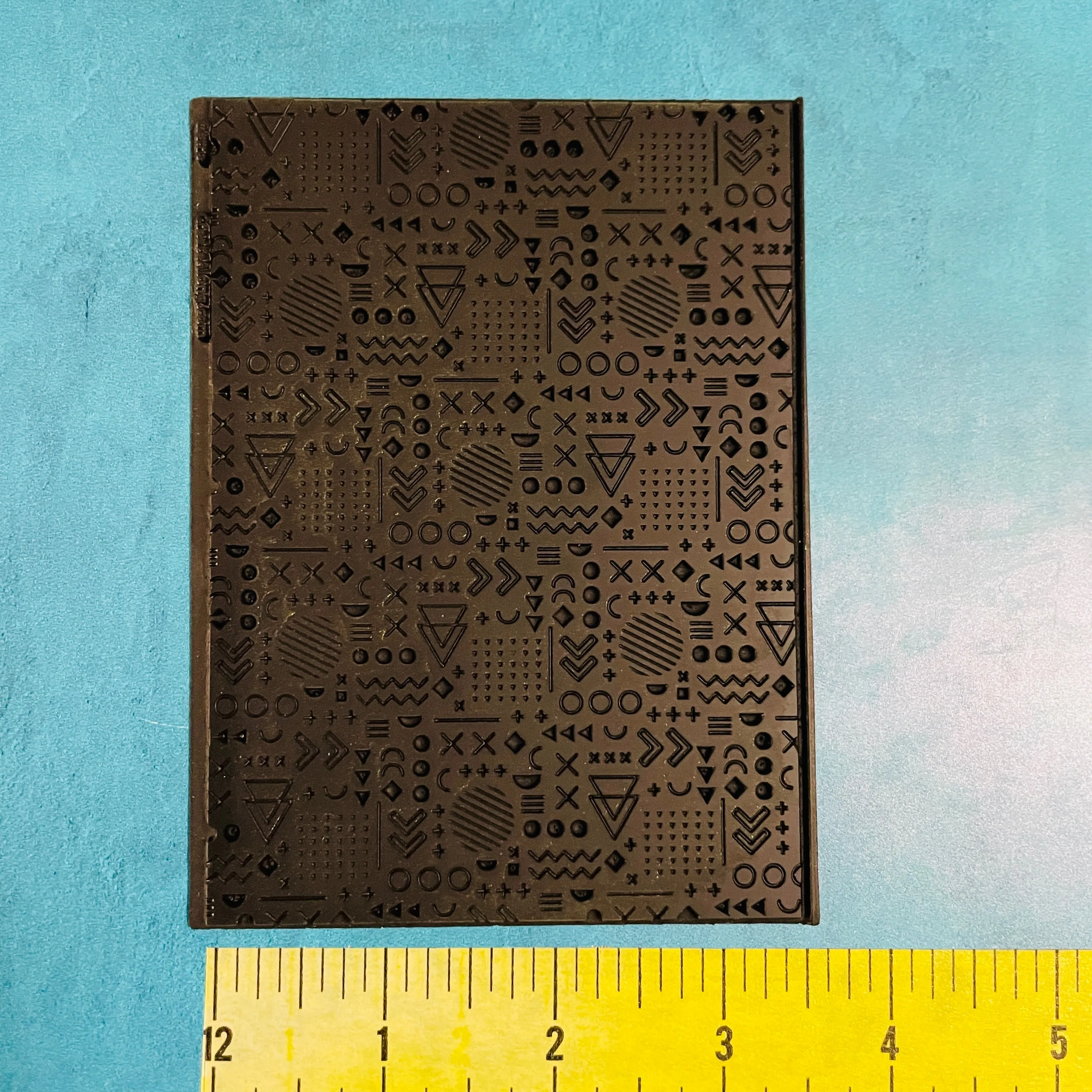 Retro Rubber Stamp 80s mod pattern Texture Sheet Mat for polymer clay metal clay mixed media art