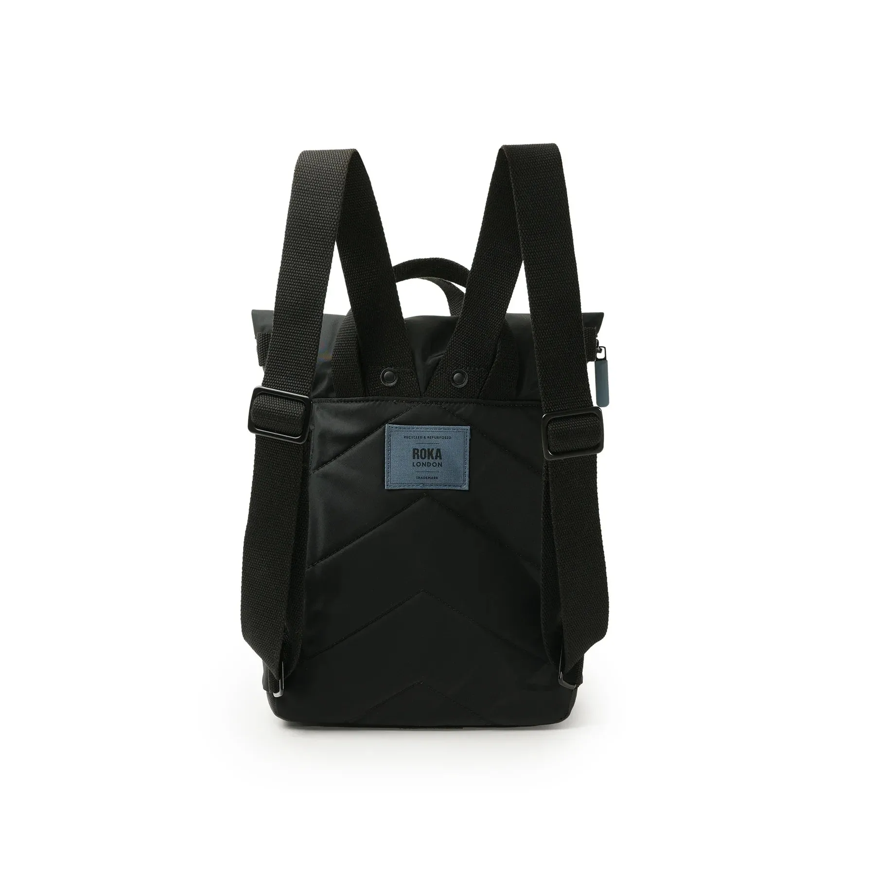 Roka Creative Waste Black Edition Canfield B Small All Black Airforce Recycled Nylon Weather Resistant Bag