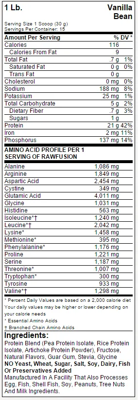 San RawFusion Vegan Plant Protein 4lb