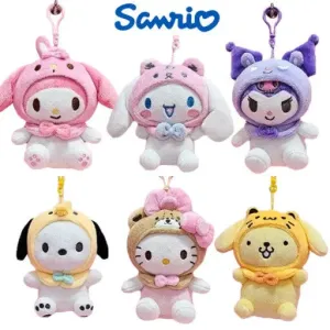 Sanrio New Costume Friends Plush Key Chain Bag Charm