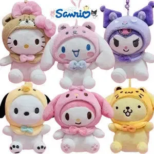 Sanrio New Costume Friends Plush Key Chain Bag Charm