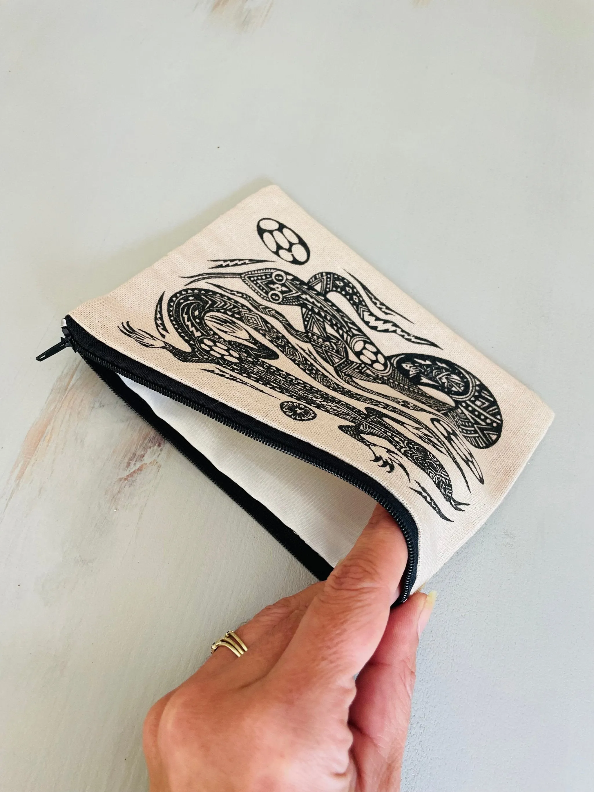 serpent - canvas zipper case