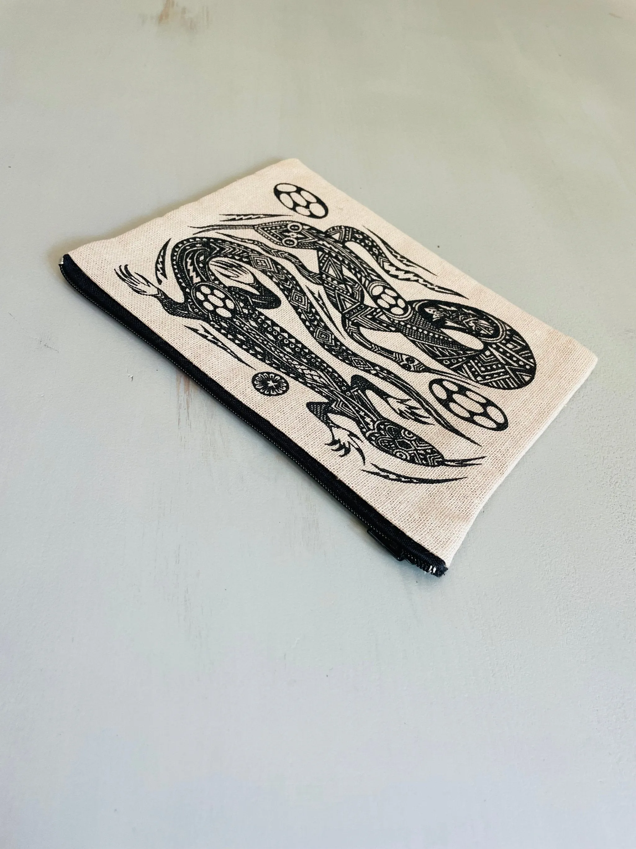 serpent - canvas zipper case