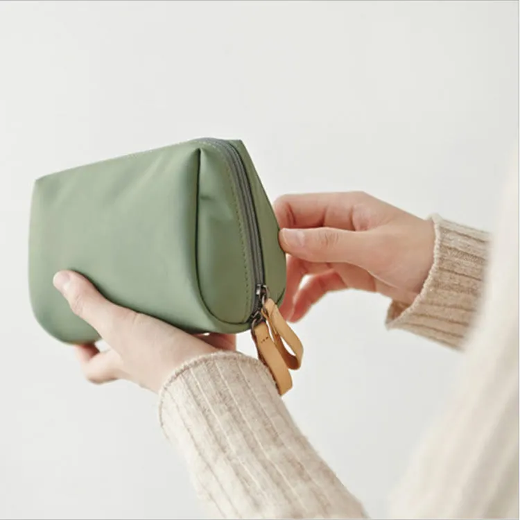 Small Makeup Bag For Women Double Zipper Lipstick Cosmetic Bag