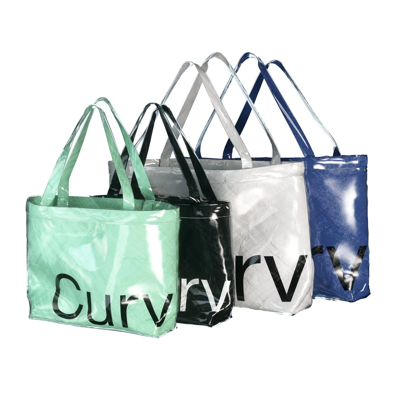 Small Olive Curves Tyvek Tote