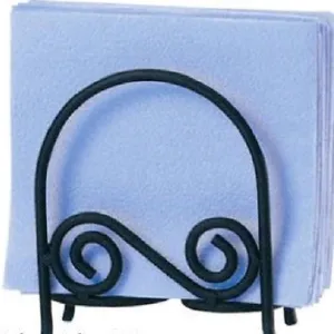 Spectrum Designs 44310 Pantry Works Black Scroll Arch Design Napkin Holders - Quantity of 4