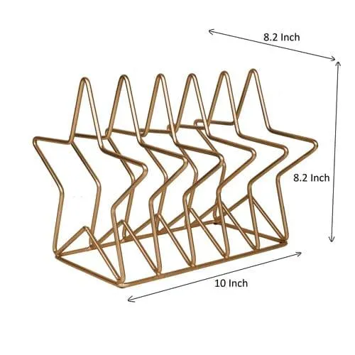 Star Shaped Decorative Metal Desktop Book File Magazine Holder 1pc