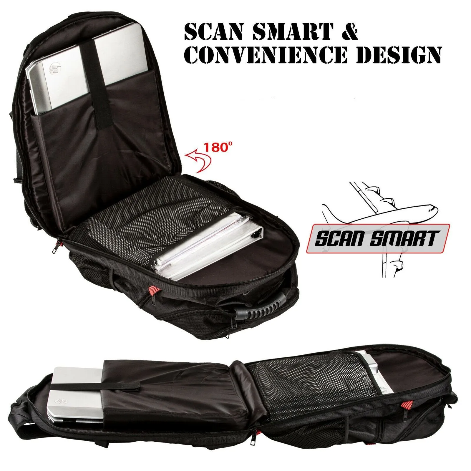 SwissOPack™ Extra Large 17" Laptop Backpack | TSA Friendly, USB, Anti-Theft Men's