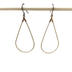Tear drop hoop earrings