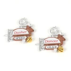 The Reindeer Stables Dasher-Speed & "Dancer-Grace" Signs