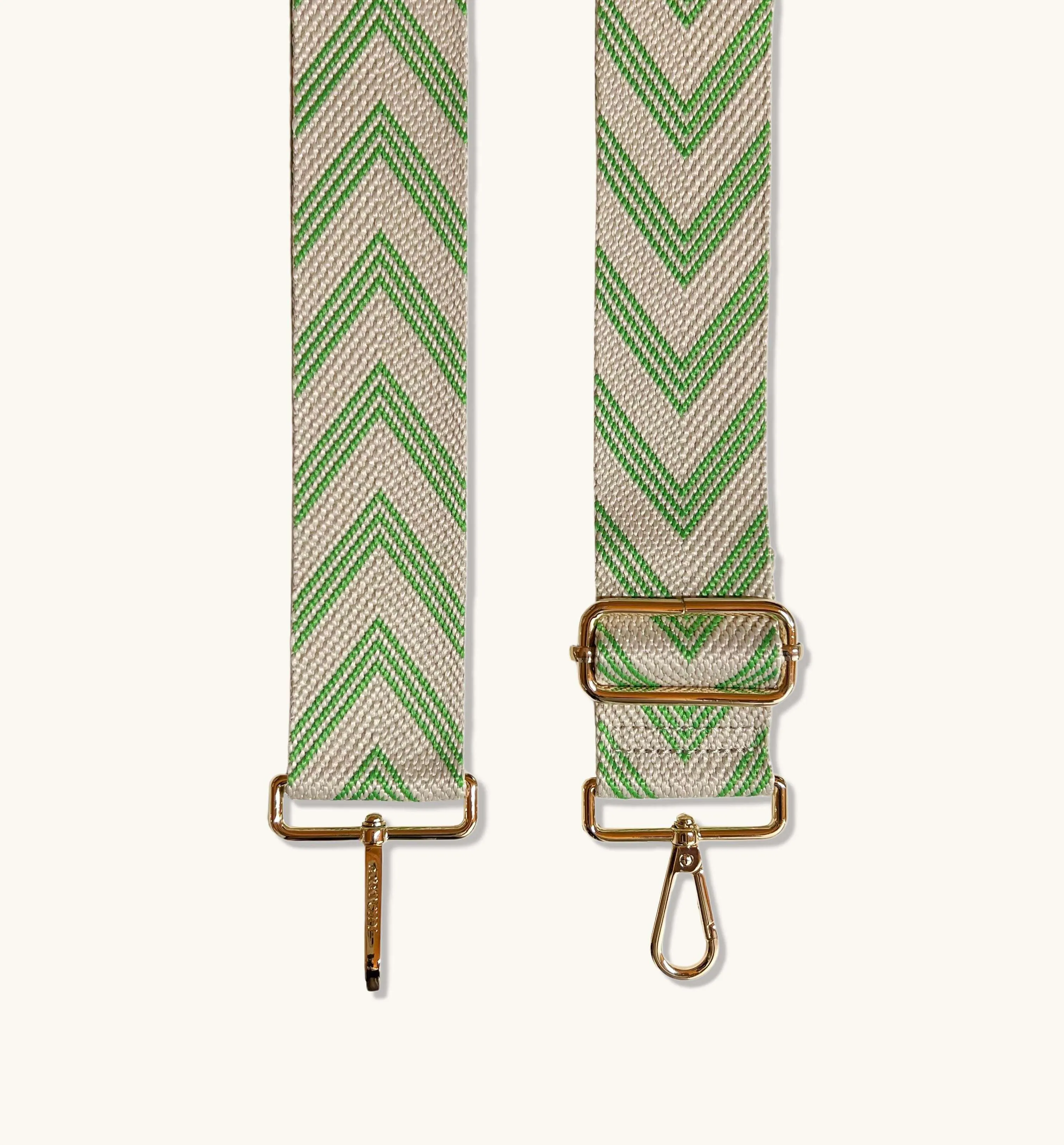 The Tassel Stone Leather Crossbody Bag With Bottega Green Arrow Strap