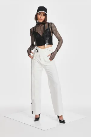 VEGAN LEATHER V BRALETTE