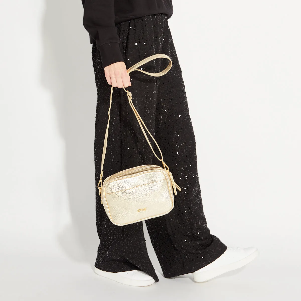 Vegan Metallic Gold Disco Bag