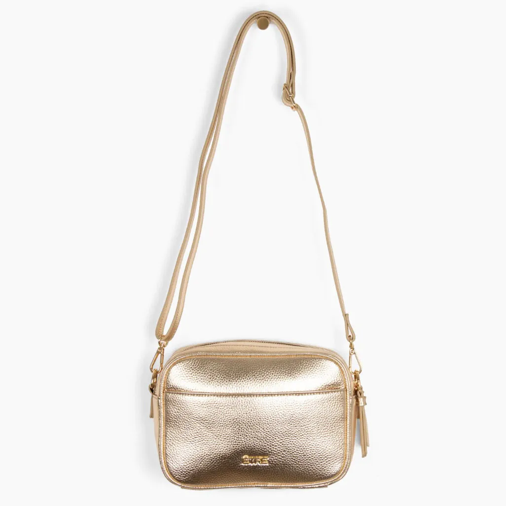 Vegan Metallic Gold Disco Bag