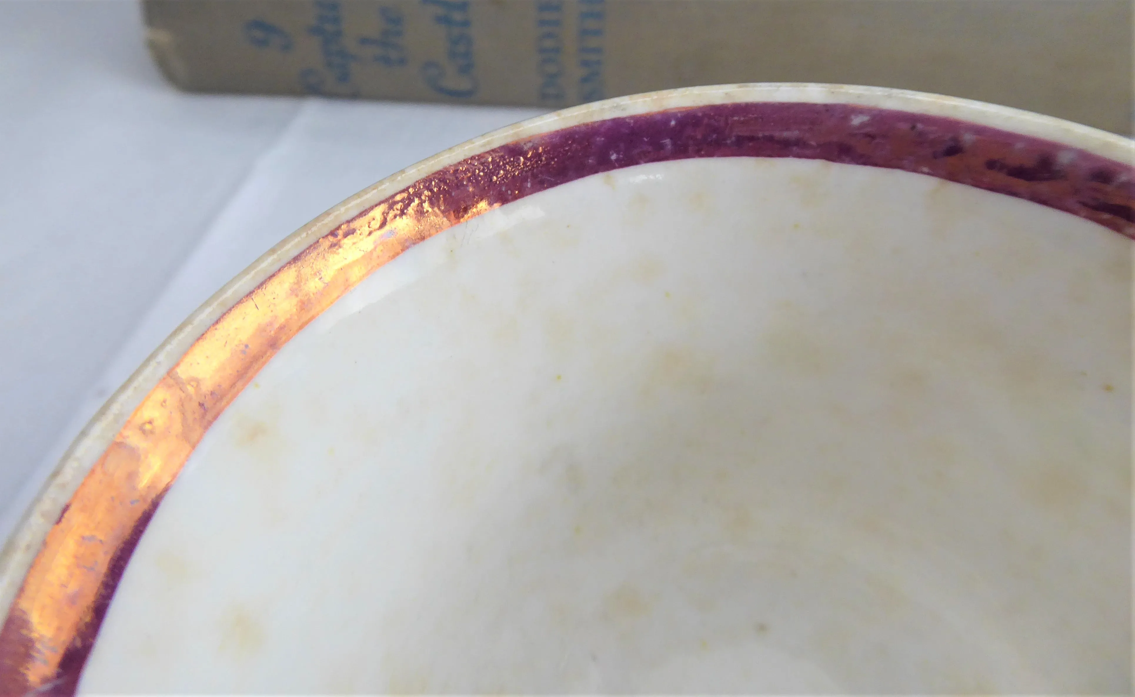 Victorian Pink Copper Luster Cup And Saucer Floral 1830s Pattern Victorian Floral