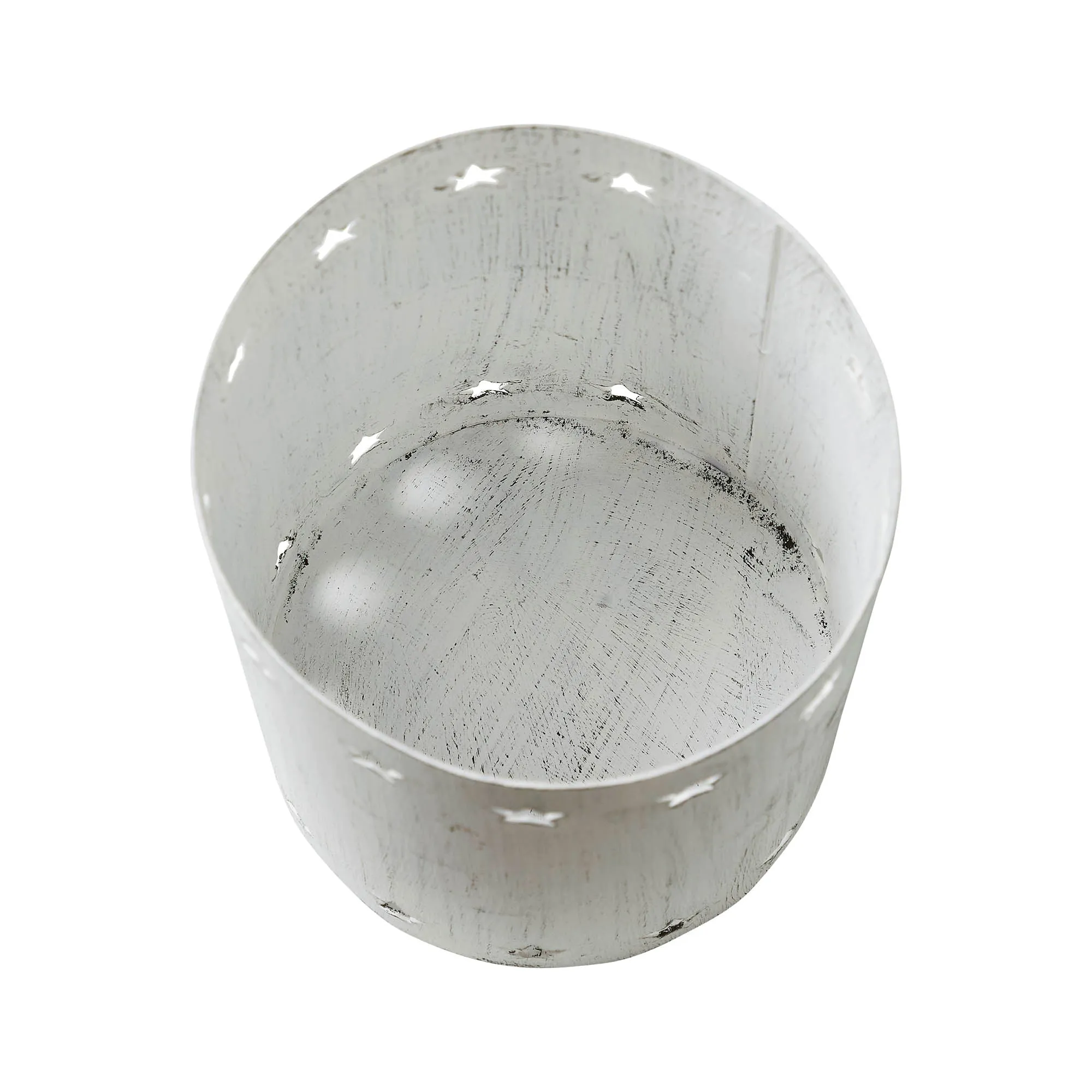 Votive Candle Holder Stars White 6x4.25x4.25